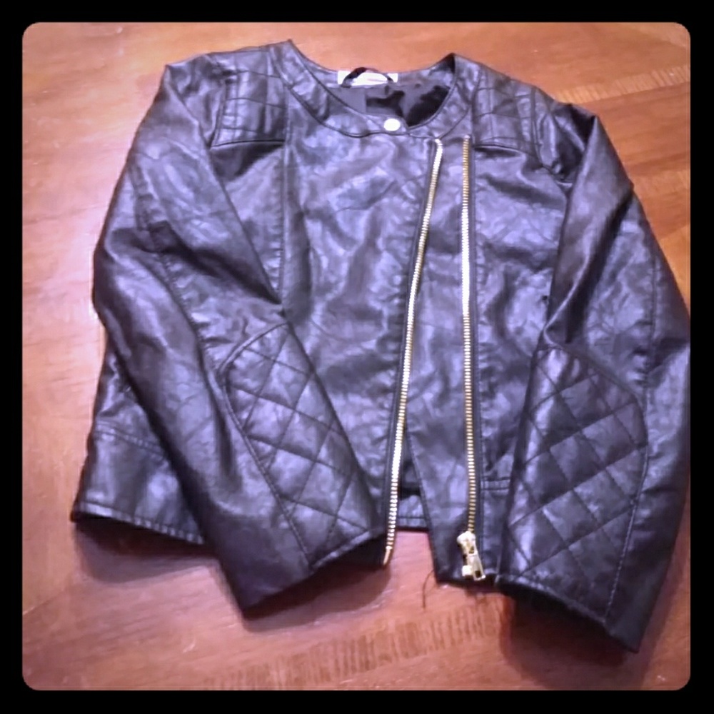 Girls faux leather jacket